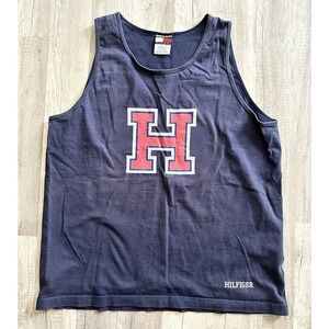 Tommy Hilfiger Tank Top Men's XL Blue/Red‎ Logo Vintage